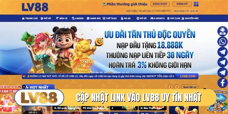 Cập nhật link vào LV88 uy tín nhất